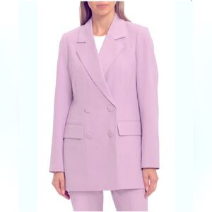NWT Avec Les Filles Double-Breasted Blazer in Lilac